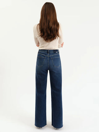 Far Out High Rise Wide Leg in Waterfall