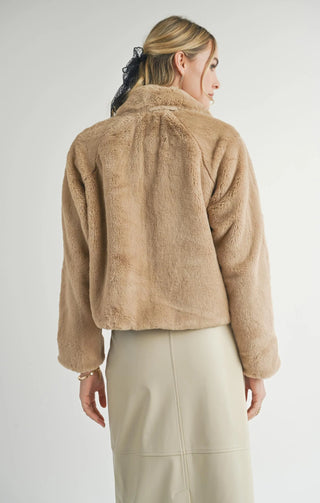 Libby Faux Fur Zip Up Jacket