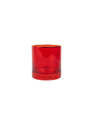 Ribbed Red Cocktail Glass