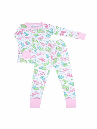 2pc Dino Dreams PJ Set Pink