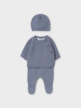 3pc Knit Box Set - Dusty Blue