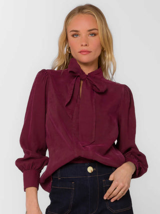 Anastasia Cabernet Blouse