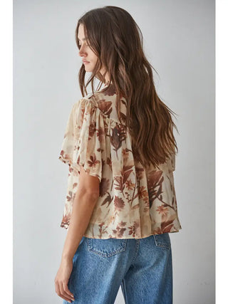 Avery Chiffon Floral Blouse