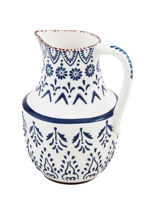 Blue Painted Pitcher