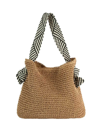Calin Tan Rattan Beach Bag