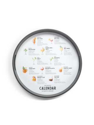 Cocktail Calendar Serving Tray