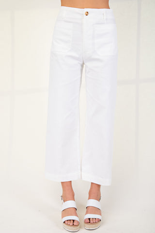 Cropped White Summer Denim