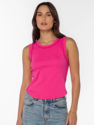 Do It All Ribbed Tank - Pink