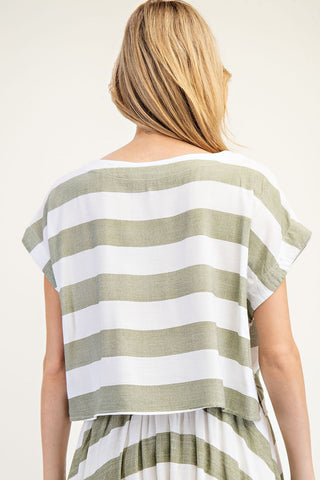Dry Herb Striped Top