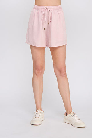 Dusty Rose Chambray Shorts