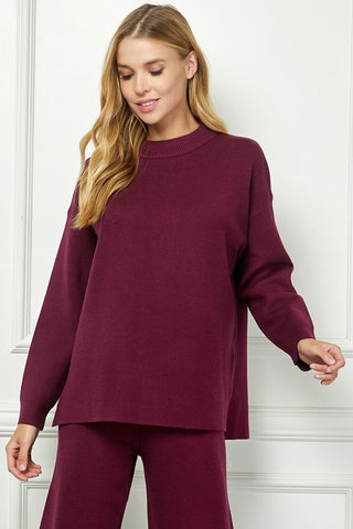 Easy Days Sweater - Burgundy