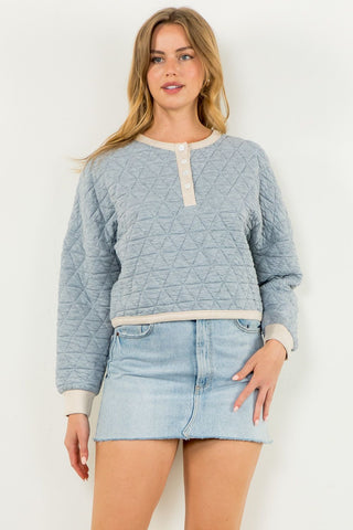 Falling for Cozy Quilt Sweater