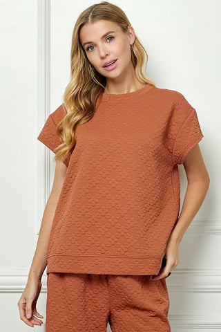 Floral Wishes Top - Brick