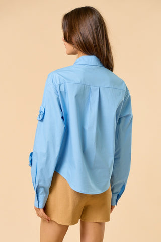 Flower Motif Long Sleeve Shirt