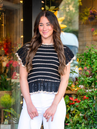 Flutter Sleeve Knit Top