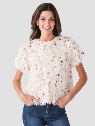 Fun With Fringe Top - Cream