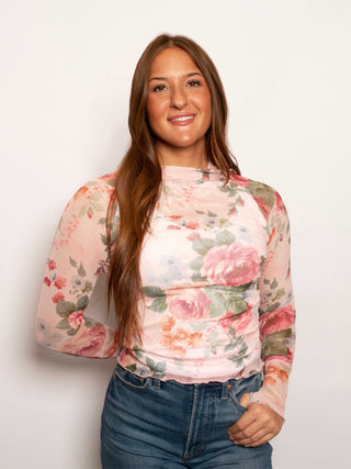 Good Mash Up Floral Top Pink/Green