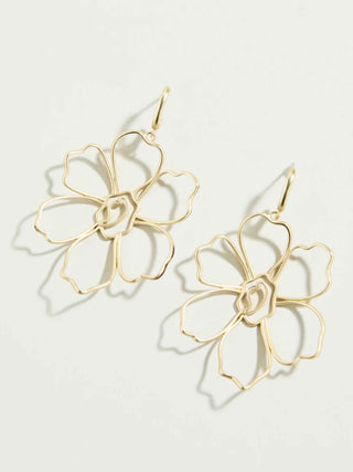 Granny Flower Earrings Gold