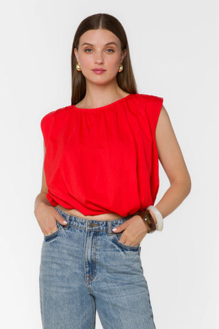 Gwyn Sleeveless Chili Top