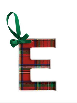 Initial Tartan Ornament (E)