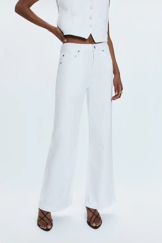 Jadyn Low Slung Palazzo - White