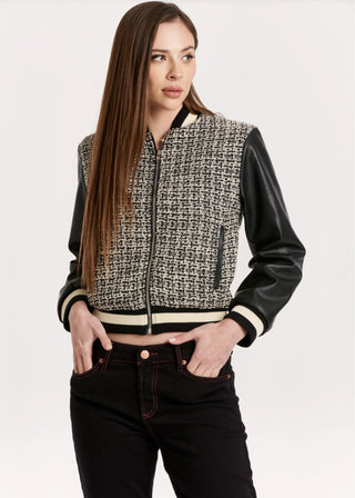 Janel Mixed Jacket Black/White