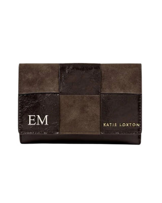 Katie Loxton Taya Crackle Purse - Bitter Chocolate