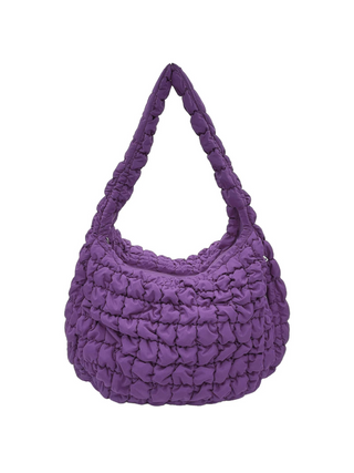 Large Quilted Bag - Purple