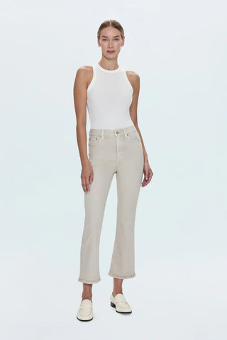 Lennon High Rise Crop Boot - Stone