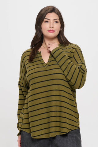 Memory Mile Knit Top - Olive