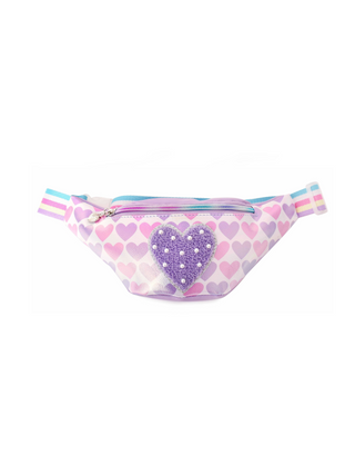 Metallic Heart Fanny Pack