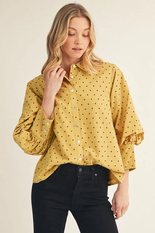 Musatrd Polka Dot Blouse