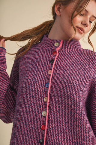 Must Have Indigo Coral Cardigan