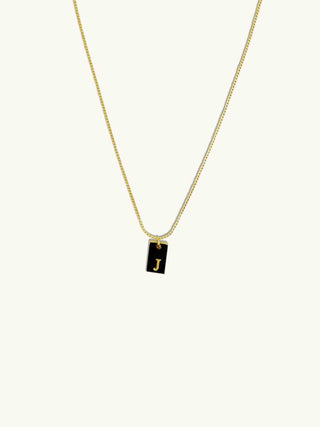 Gold Initial Necklace - T