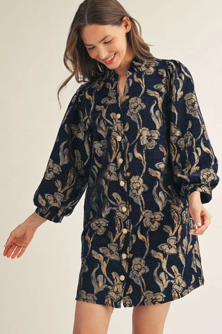 Navy Holiday Party Dress