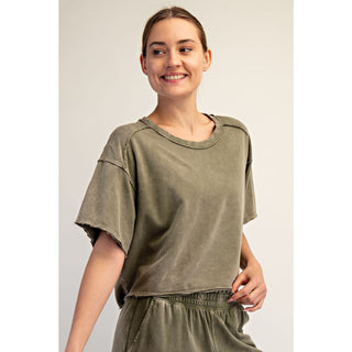 Olive Terry Butter Top