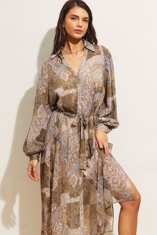 Paisley Shirt Dress/Duster