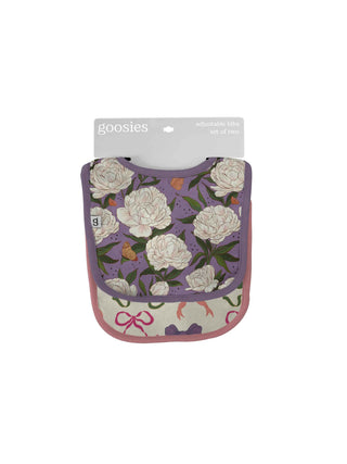 Peonies Bib Set