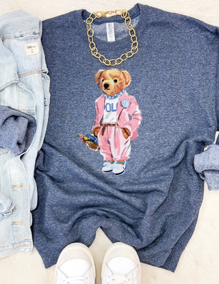 Preppy Bear Pink Sweatshirt