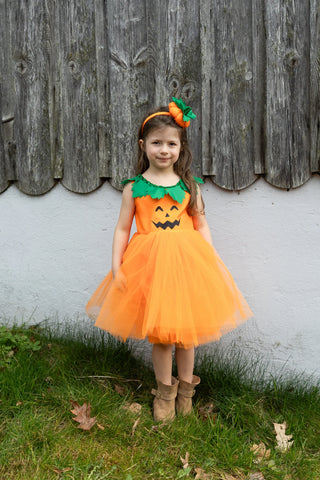 Pumpkin Patch Dress w/ Headband