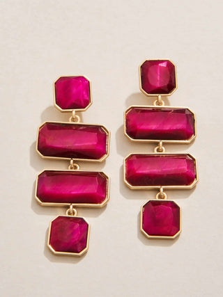 Quad Earrings Optic Pink