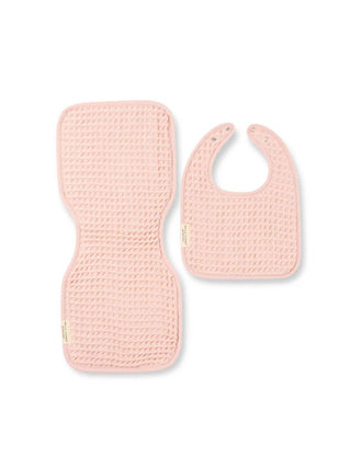 Reversible Bib + Burp Set Blush