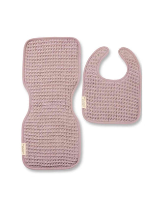 Reversible Bib + Burp Set Orchid