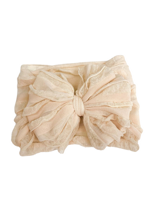 Ruffled Headband - Sugar Cookie