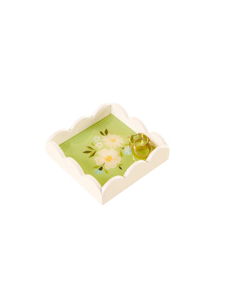 Scallop Trinket Tray - Green
