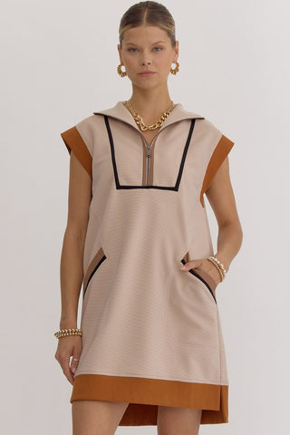 Send a Post Card Dress Taupe