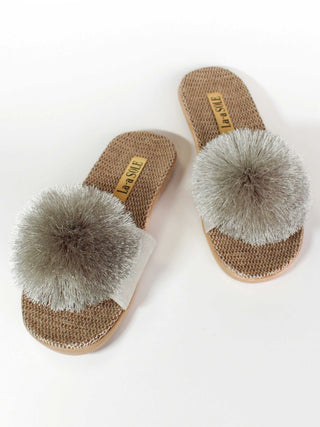Silver Pom-Pom Shoe