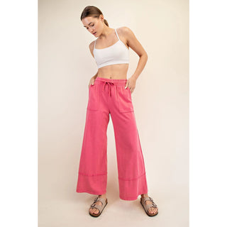 Strawberry Cropped Wide Pant