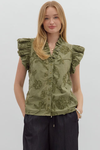 The Perfect Day Blouse Olive