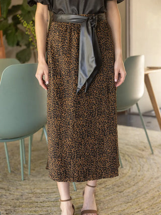 Time to Elevate Leopard Skirt